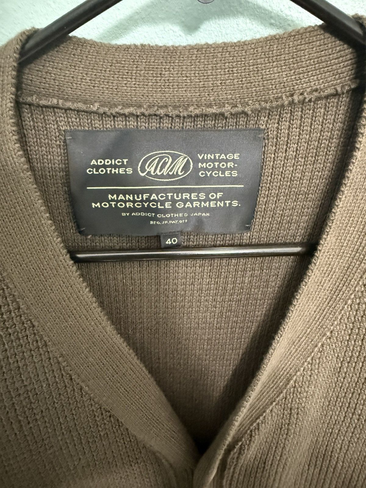 Addict Clothes Japan Addict Clothes ACVM Waffle Cotton Knit Cardigan - Army Green Size US M / EU 48-50 / 2 - 3 Thumbnail