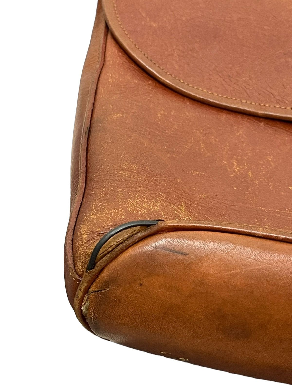 Japanese Brand Full Leather Patina Wako Cross Body Bag 4🟩 Size ONE SIZE - 5 Thumbnail