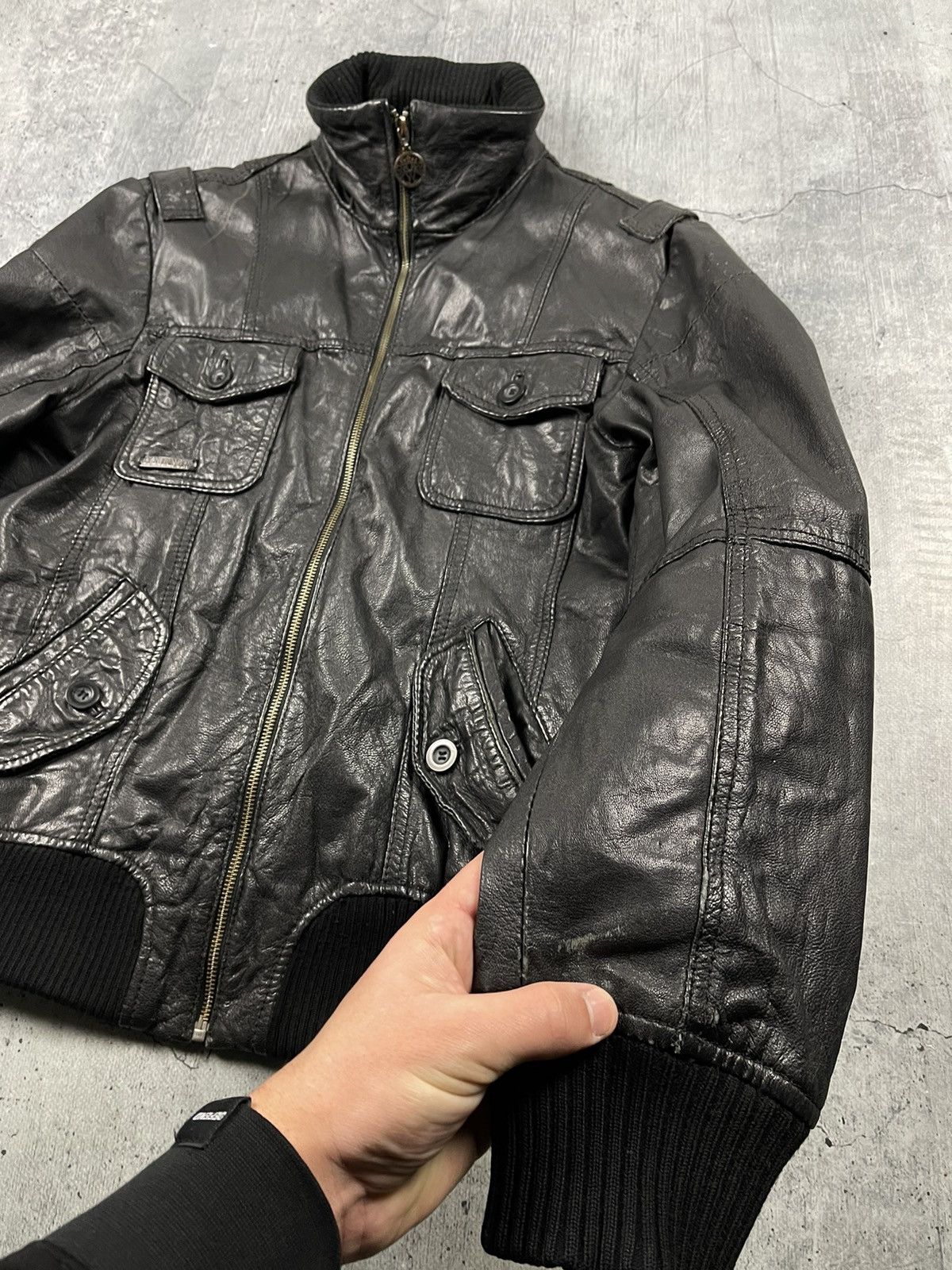 Genuine Leather × Vintage Vintage Bomber Leather Jacket zip Avirex Size US XL / EU 56 / 4 - 8 Thumbnail