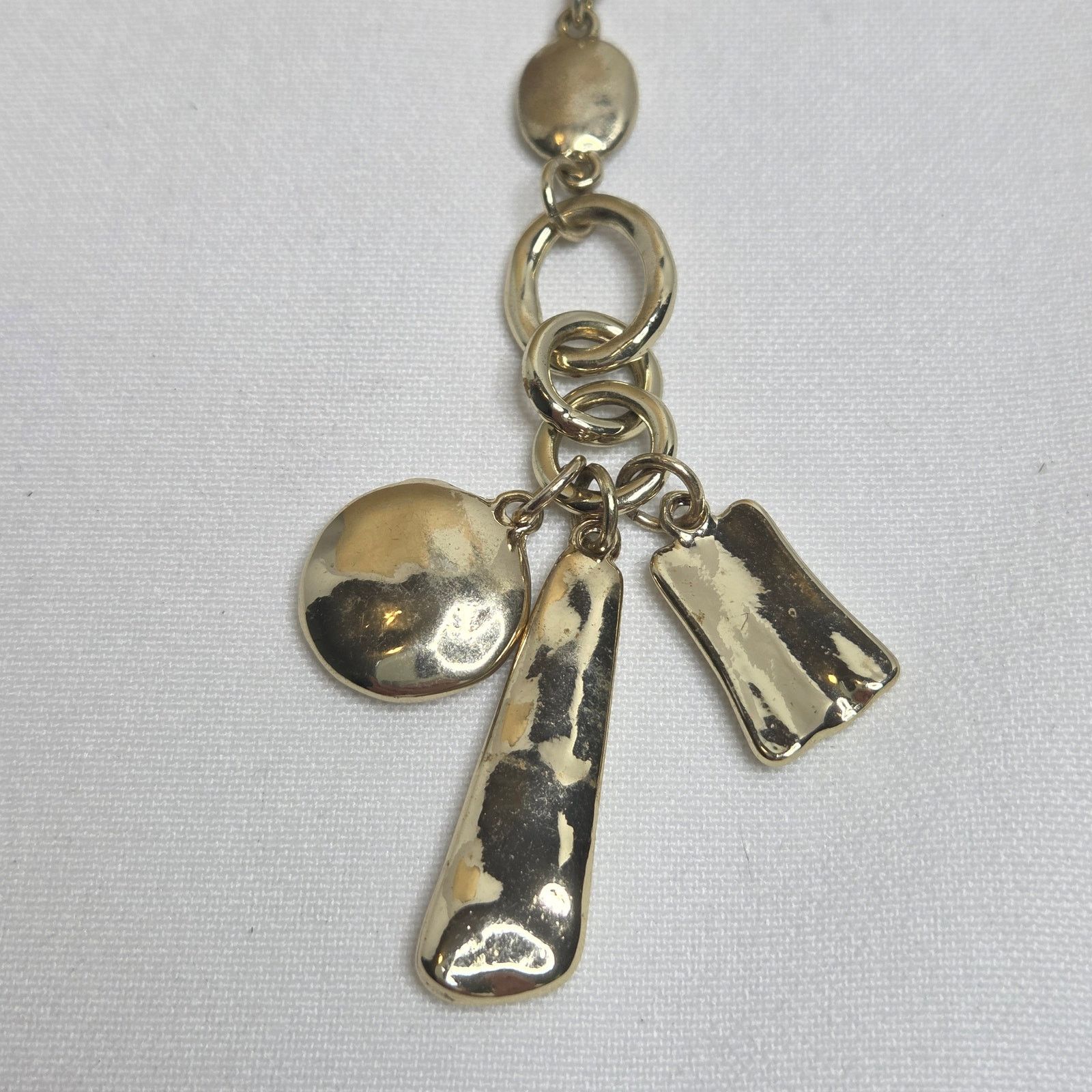 Chicos Chico's Nydia Lariat Gold Tone Y-Drop Necklace Jewelry 24" Size ONE SIZE - 3 Thumbnail