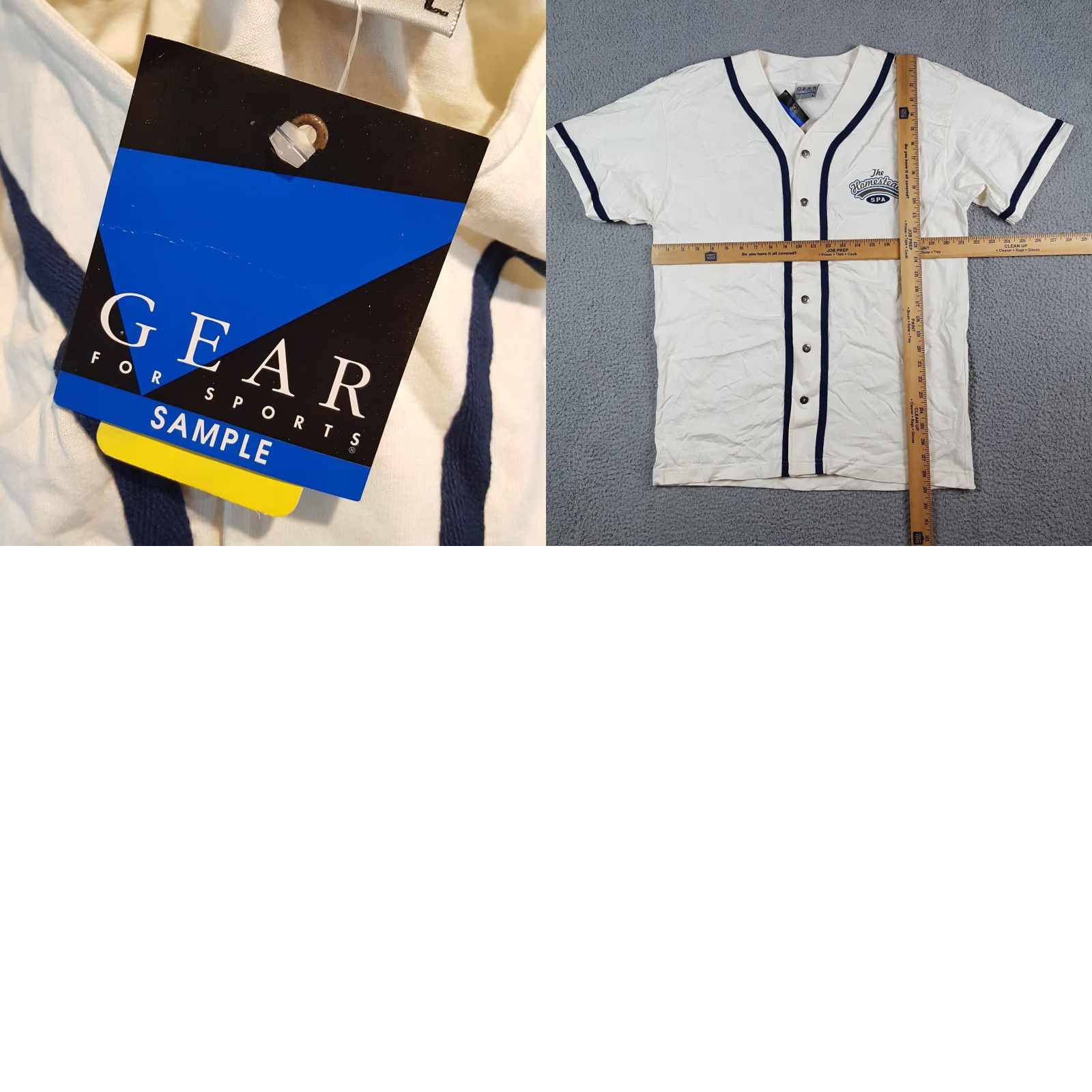 Vintage GEAR FOR SPORTS Hot Springs Homestead Spa Retro Baseball Jersey Shirt L White Cotton Button-Up Collared Size US L / EU 52-54 / 3 - 8 Thumbnail