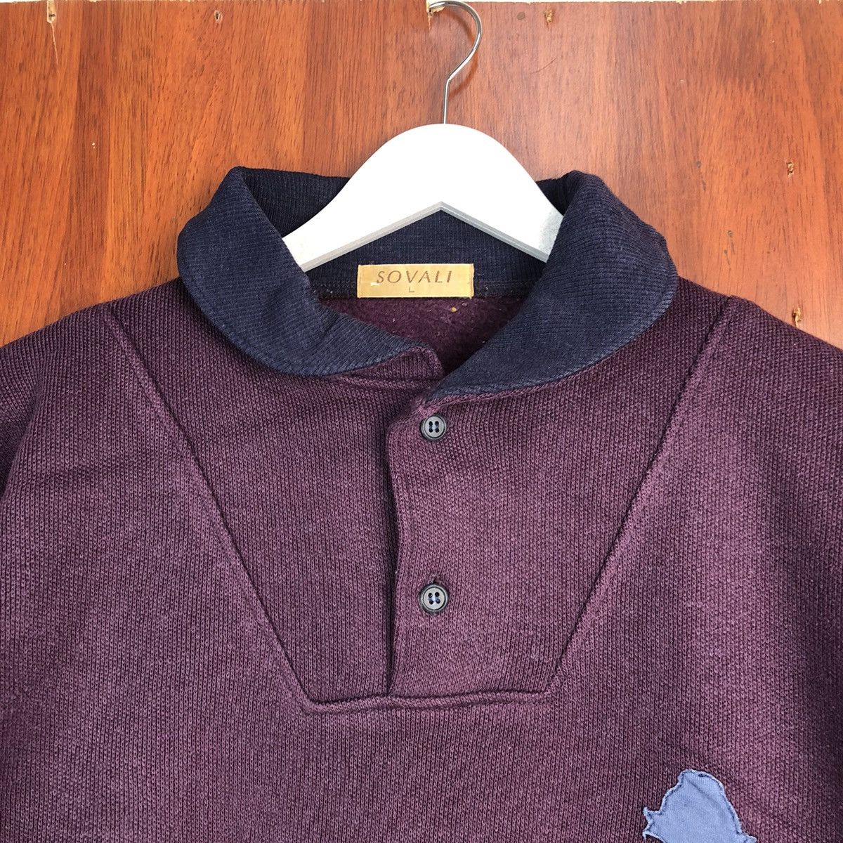 Japanese Brand × Vintage Sovali Purple vintage japan Sweathshirt #7537 Size US M / EU 48-50 / 2 - 4 Thumbnail