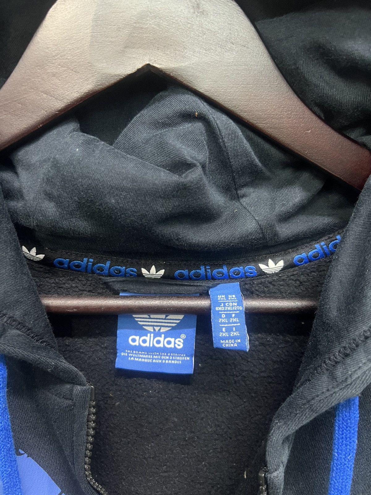 Vintage Adidas Big Logo Hoodies Size US XXL / EU 58 / 5 - 7 Thumbnail