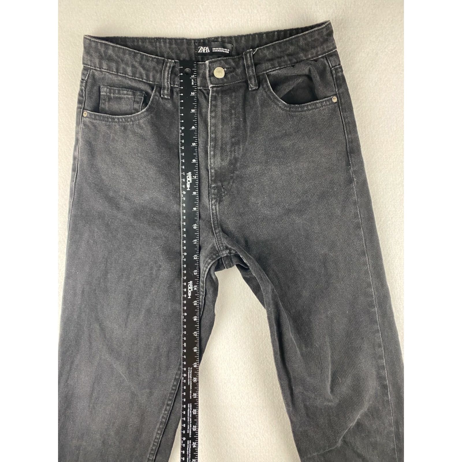 Zara Zara Jeans Women 6 Black Cropped Denim 5-Pocket Comfort Regular Rise Mid Size 28" / US 6 / IT 42 - 3 Thumbnail