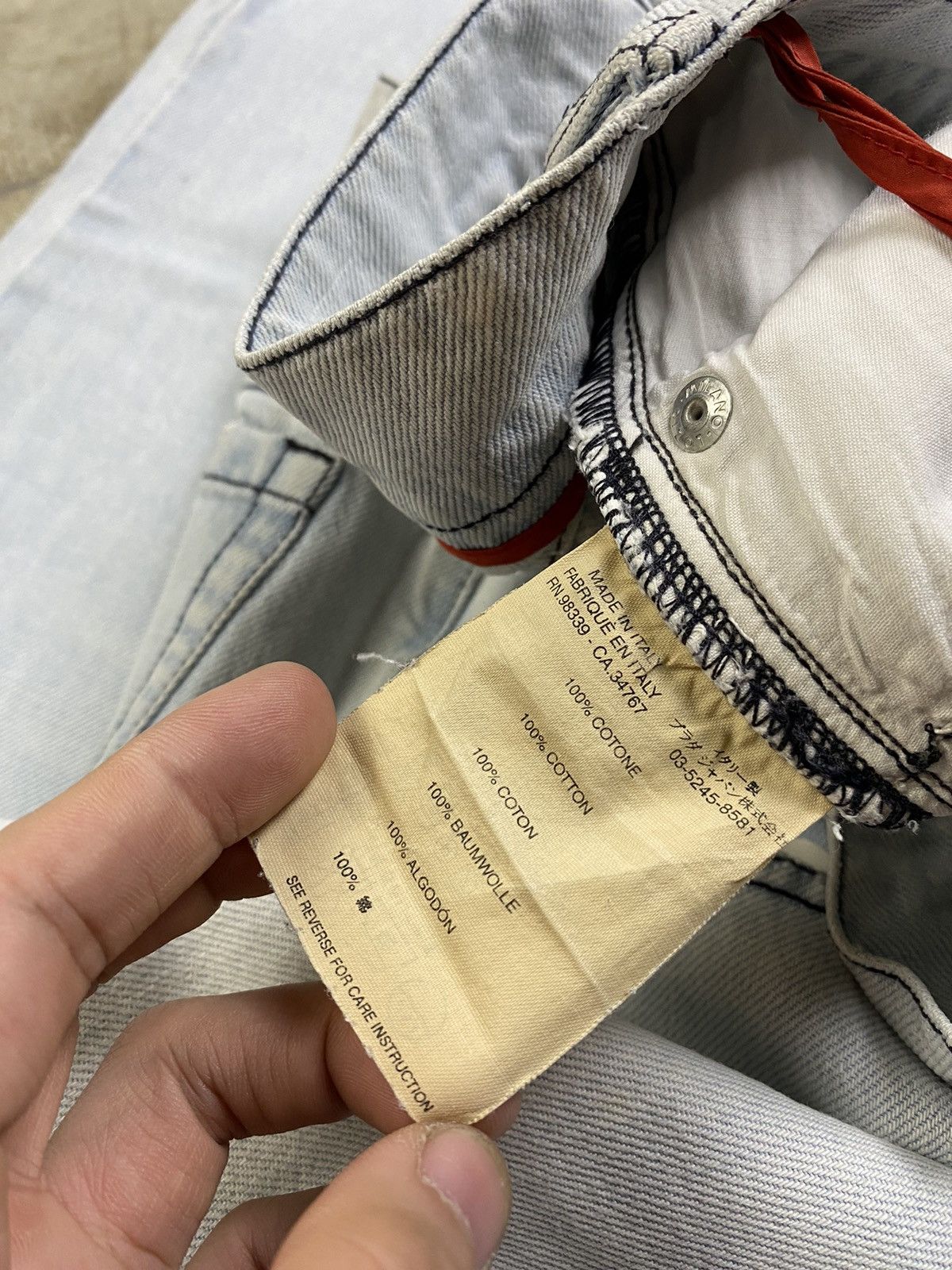 Prada Prada - SS00 Red Tab Denim Jeans Size US 34 / EU 50 - 11 Thumbnail