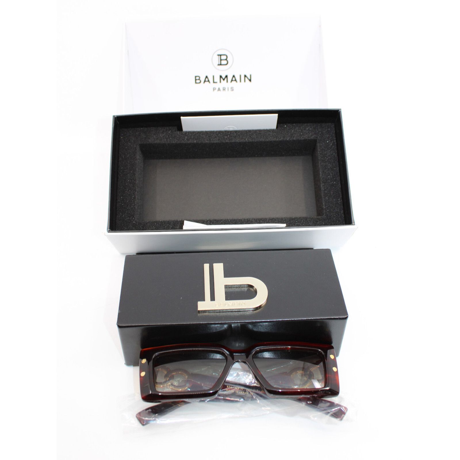 Balmain New in Box BALMAIN Imperial BPS-145B-53 Red Gold Sunglasses Size ONE SIZE - 2 Thumbnail
