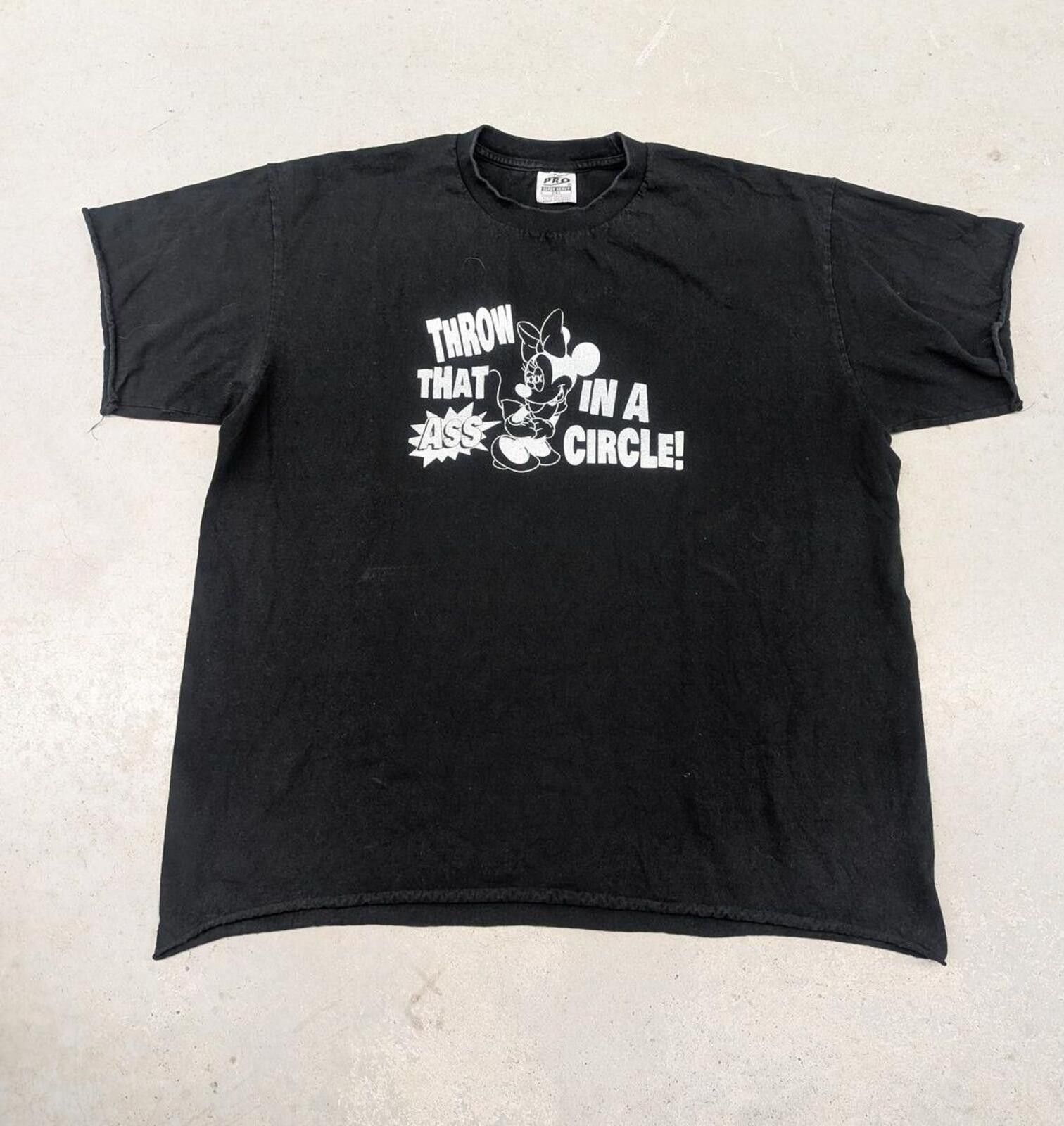 Disney Vintage Y2K Minnie Mouse Parody Throw That A$$ T-shirt Size US XXL / EU 58 / 5 - 1 Thumbnail