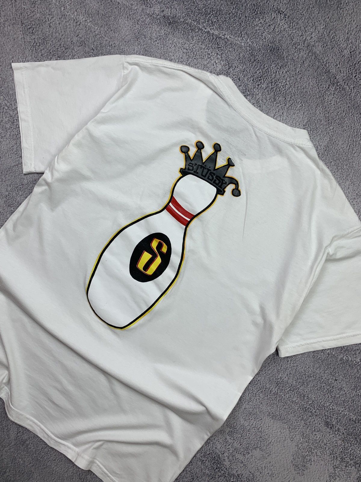 Other Stussy XL White Graphic tshirt Bowling Crown Logo Streetwear Size US XL / EU 56 / 4 - 11 Thumbnail