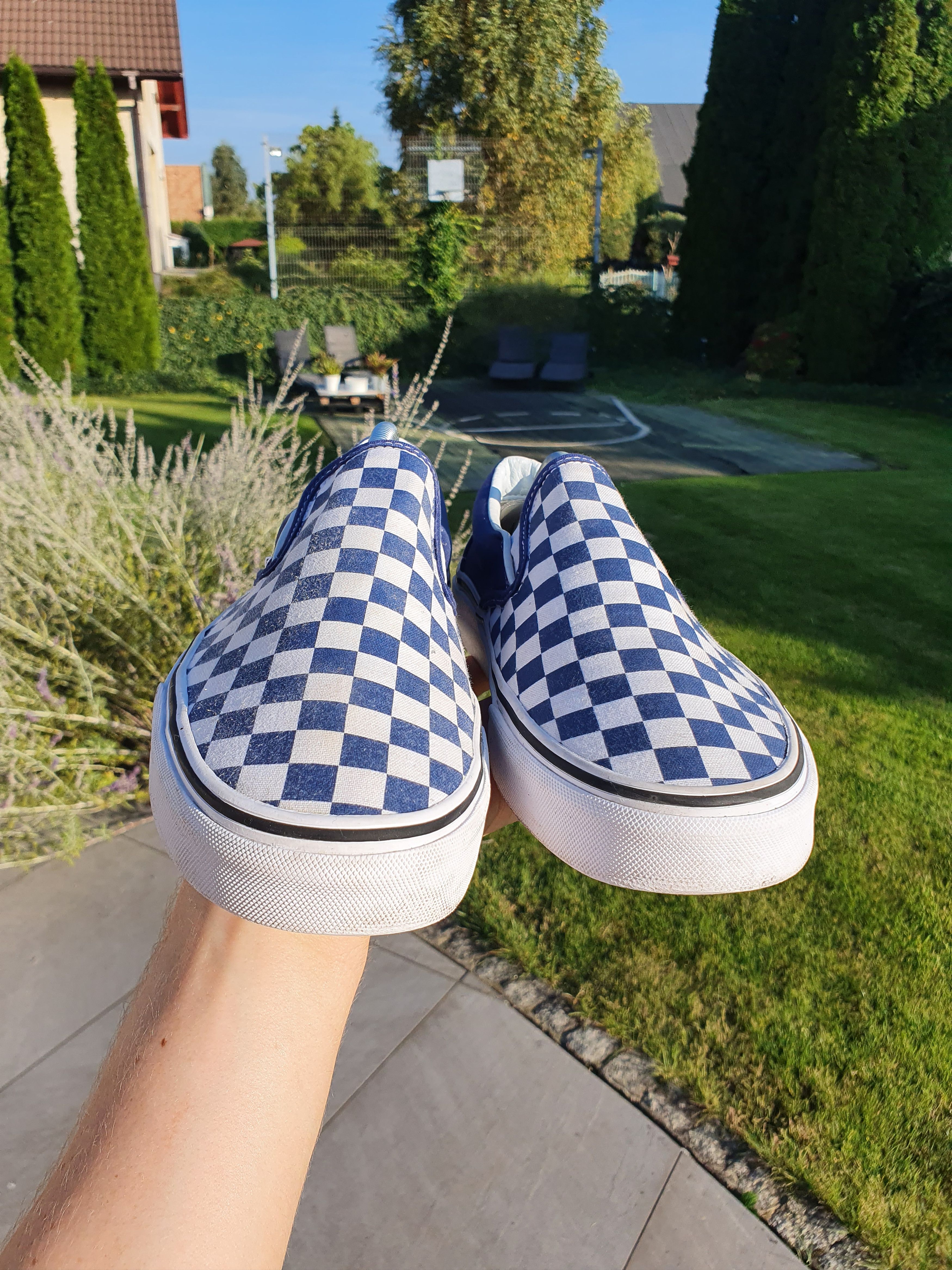 Vans Vans Slip On Checkerboard Navy Blue Size US 10 / EU 43 - 4 Thumbnail