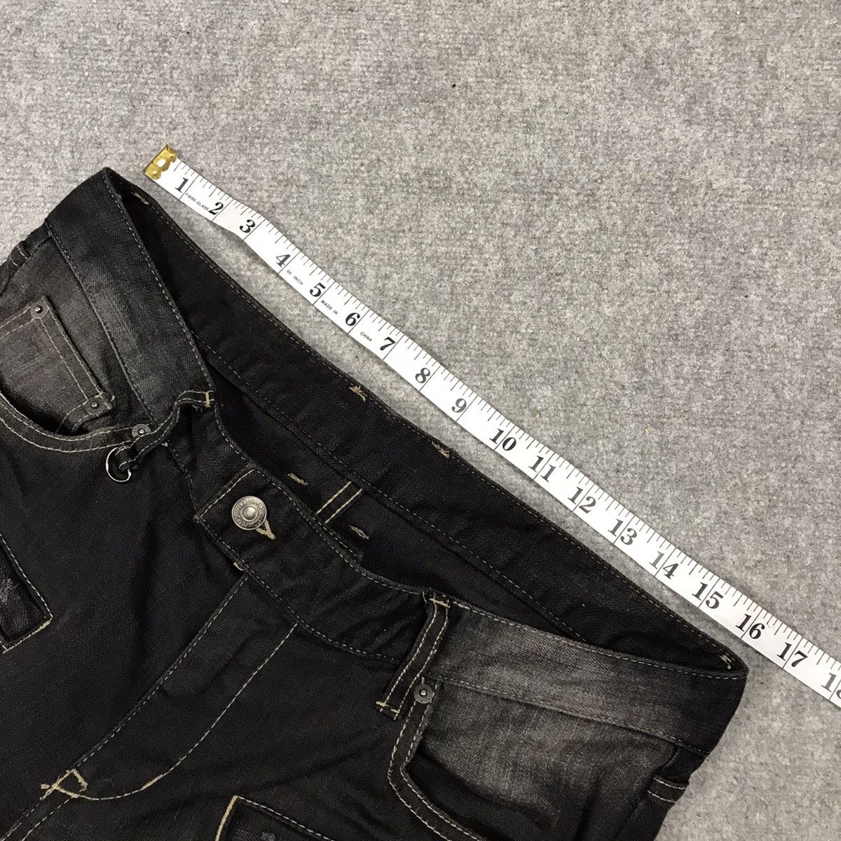 If Six Was Nine × PPFM × Tornado Mart 🔥PPFM BLACK PUNK JAPAN BIKER STYLE DENIM PANTS Size US 32 / EU 48 - 15 Thumbnail