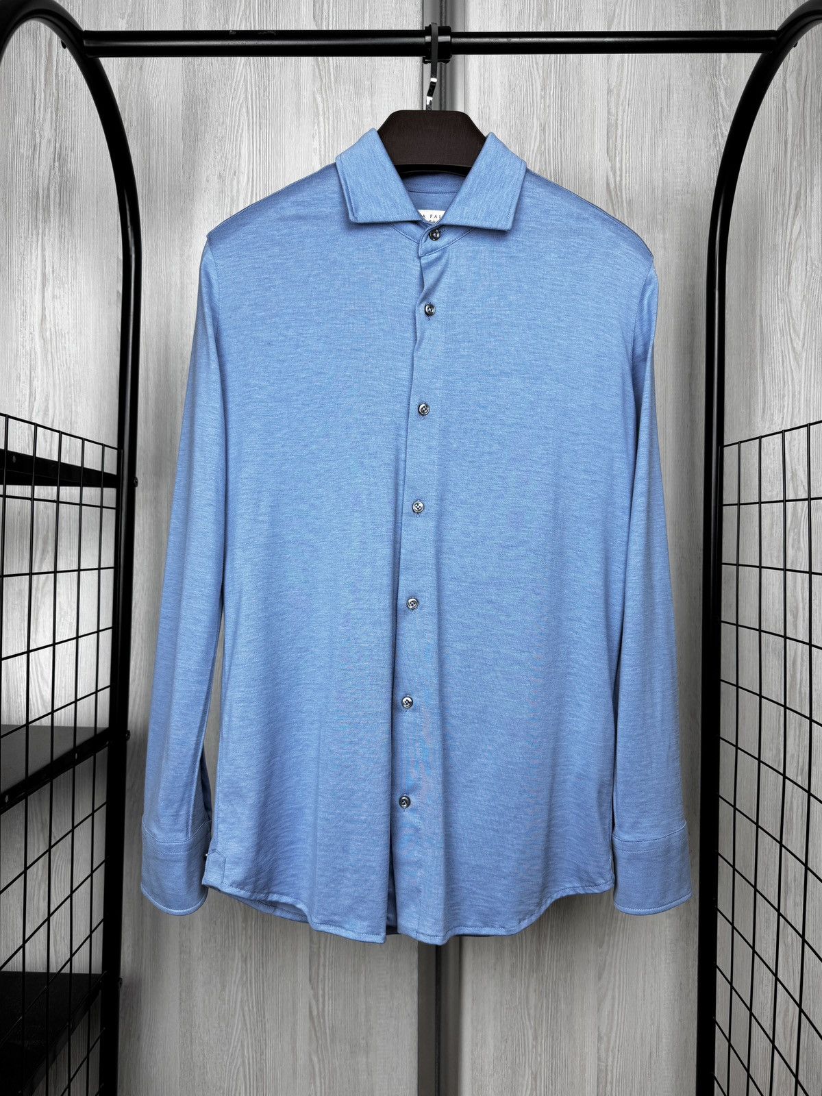 Other Luca Faloni Long Sleeve Shirt Silk-Cotton Sky Blue size S Size US S / EU 44-46 / 1 - 2 Thumbnail