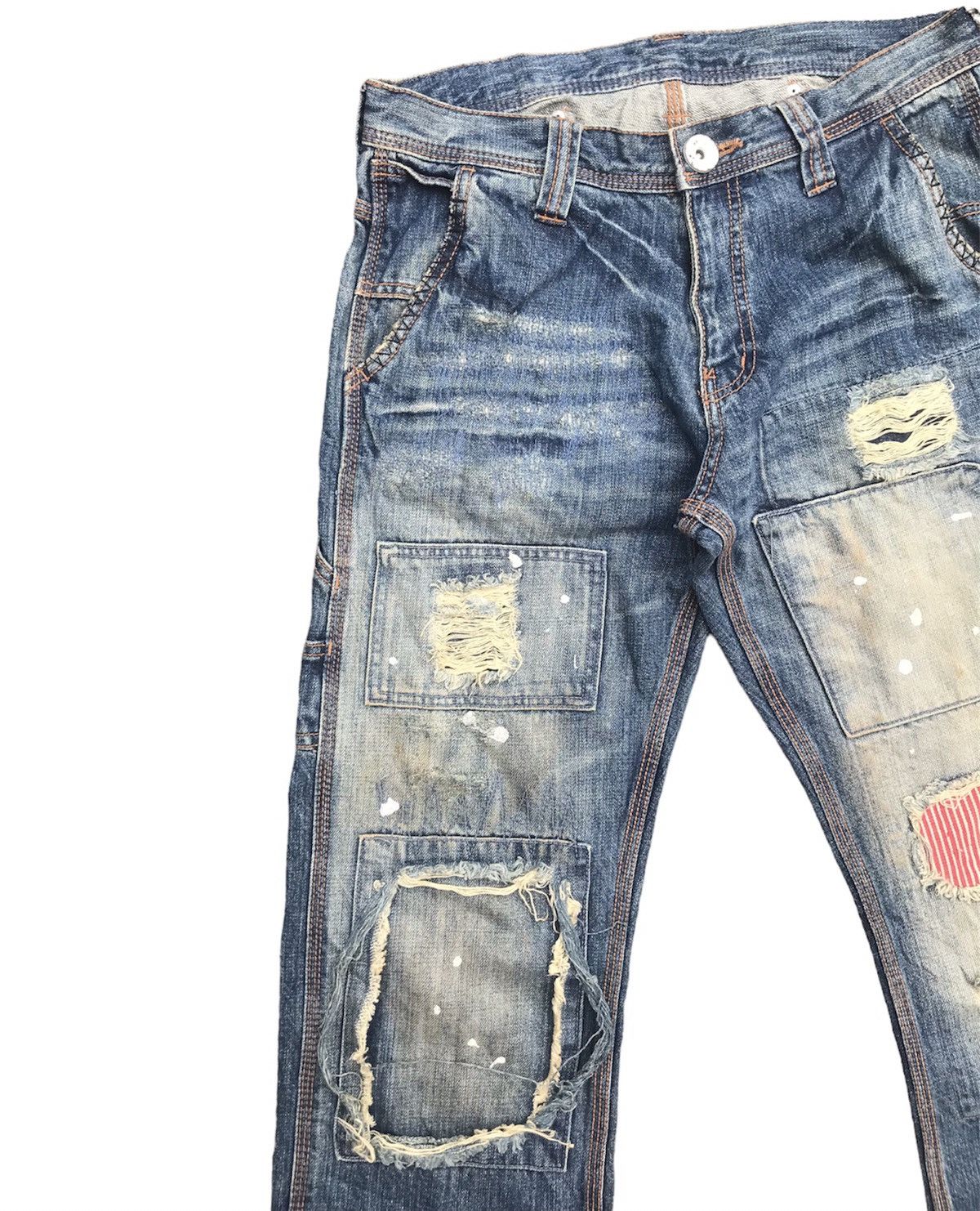 If Six Was Nine Back Vintage Distressed Denim Size US 32 / EU 48 - 5 Thumbnail