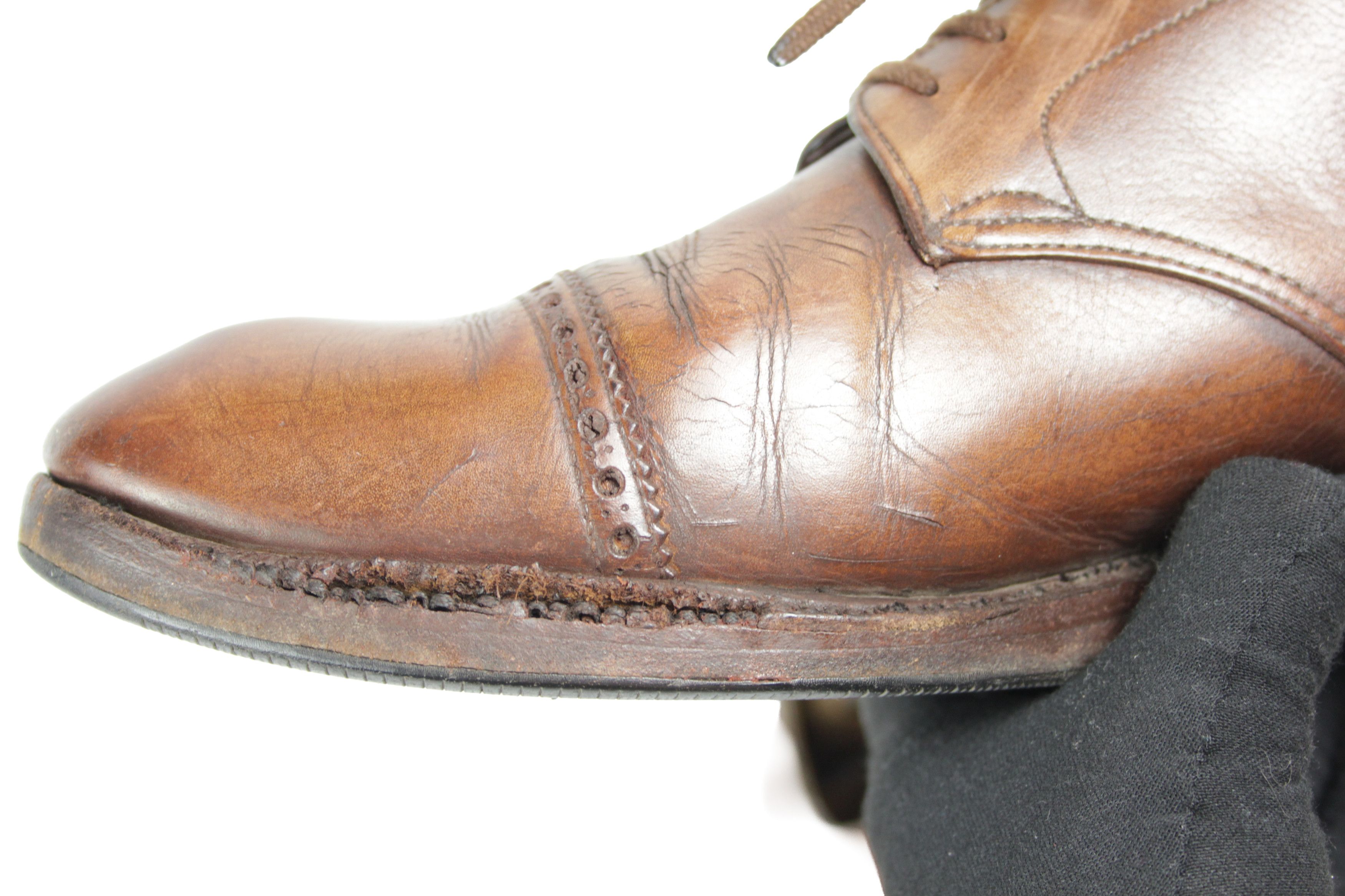 John Lobb 90S Bespoke 5-Eyelet Cap Toe Blucher Derby Vintage Size US 10.5 / EU 43-44 - 6 Thumbnail