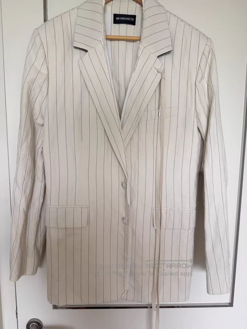 Ann Demeulemeester Ann Demeulemeester Beige striped suit Size 54R - 2 Thumbnail