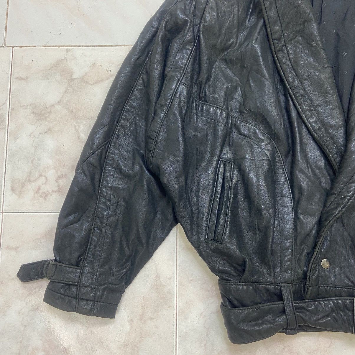 Genuine Leather × Leather Attitude Pegabo Bomber Style Loose Oversize Leather Jacket Size US M / EU 48-50 / 2 - 5 Thumbnail