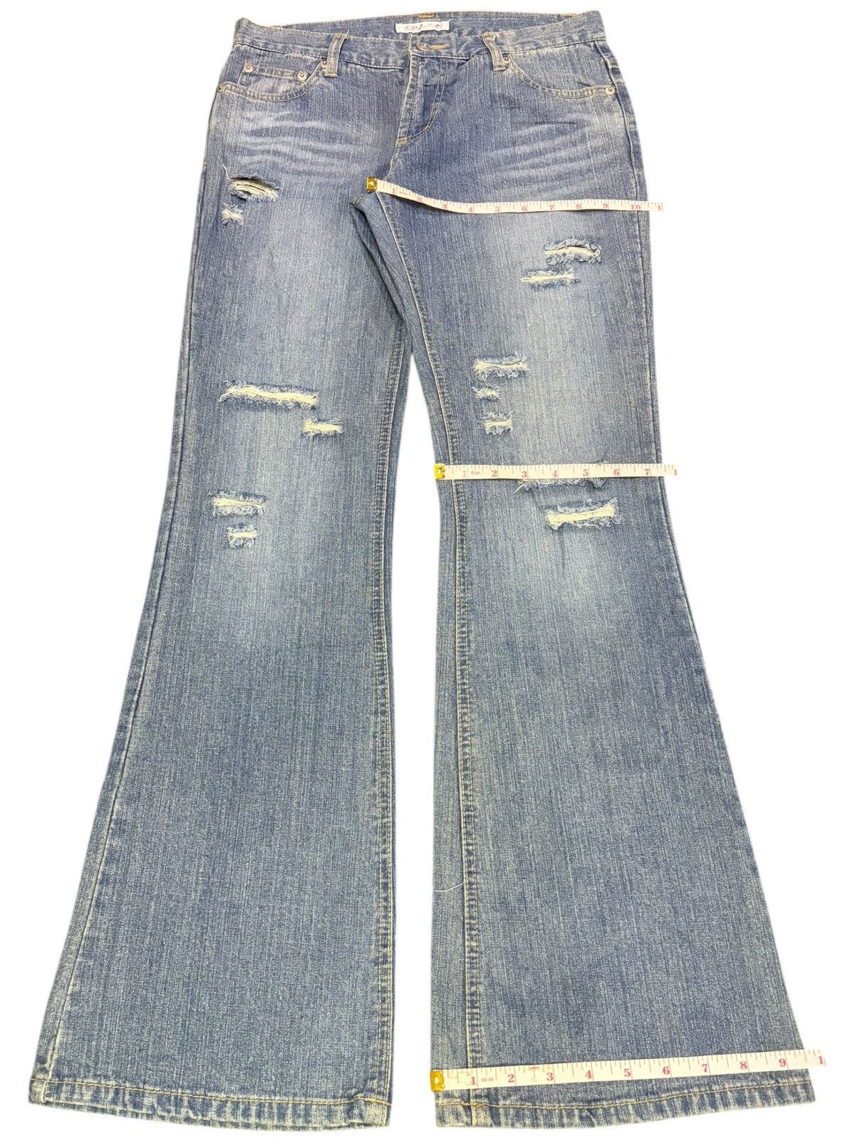 Hysteric Glamour Vintage Japanese Brand Distressed Flare Jeans Size 30" / US 8 / IT 44 - 8 Thumbnail
