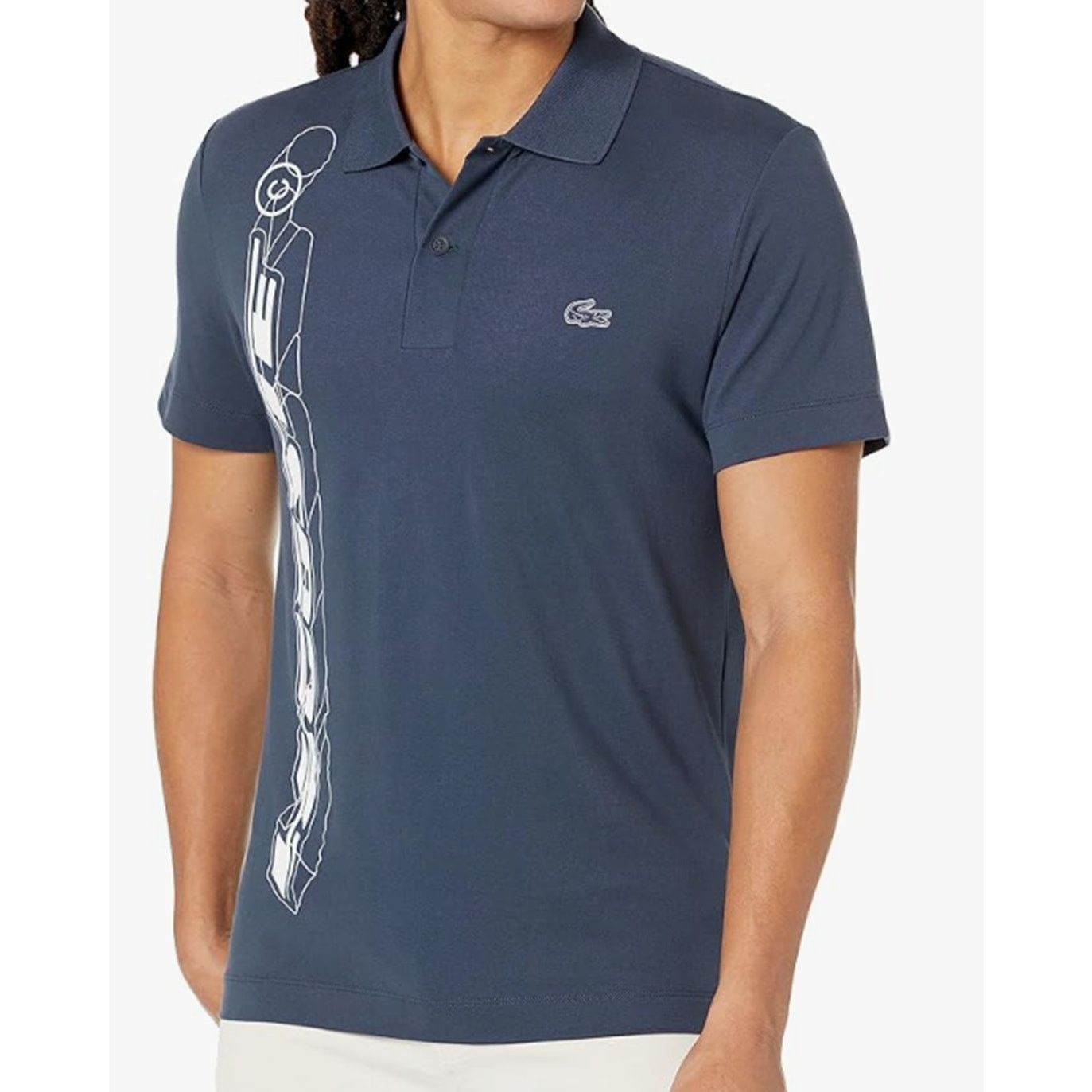 Lacoste Lacoste Men's Short Sleeve Regular Fit Pique Graphic Polo XL Size US XL / EU 56 / 4 - 1 Thumbnail