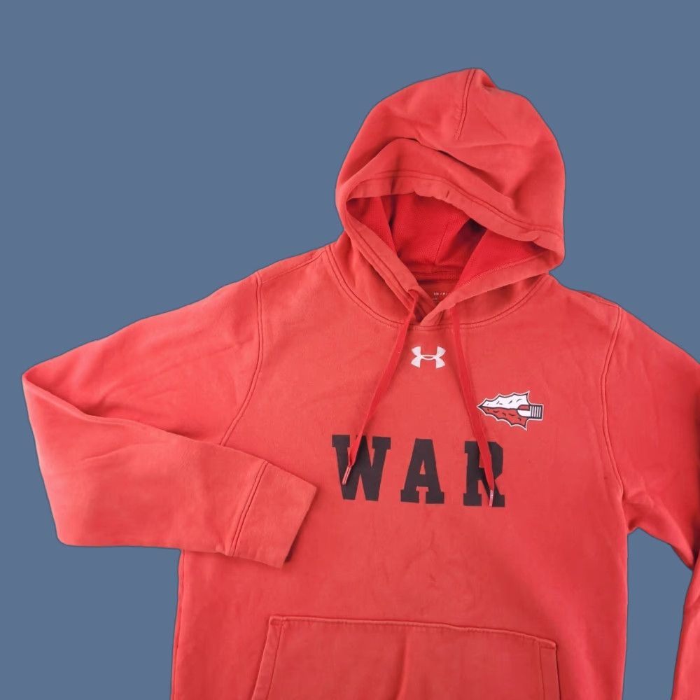 Under Armour Under Armour Hoodie Mens S Red Sweatshirt WAR Arrowhead Coldgear Pullover Boys? Size US S / EU 44-46 / 1 - 1 Thumbnail
