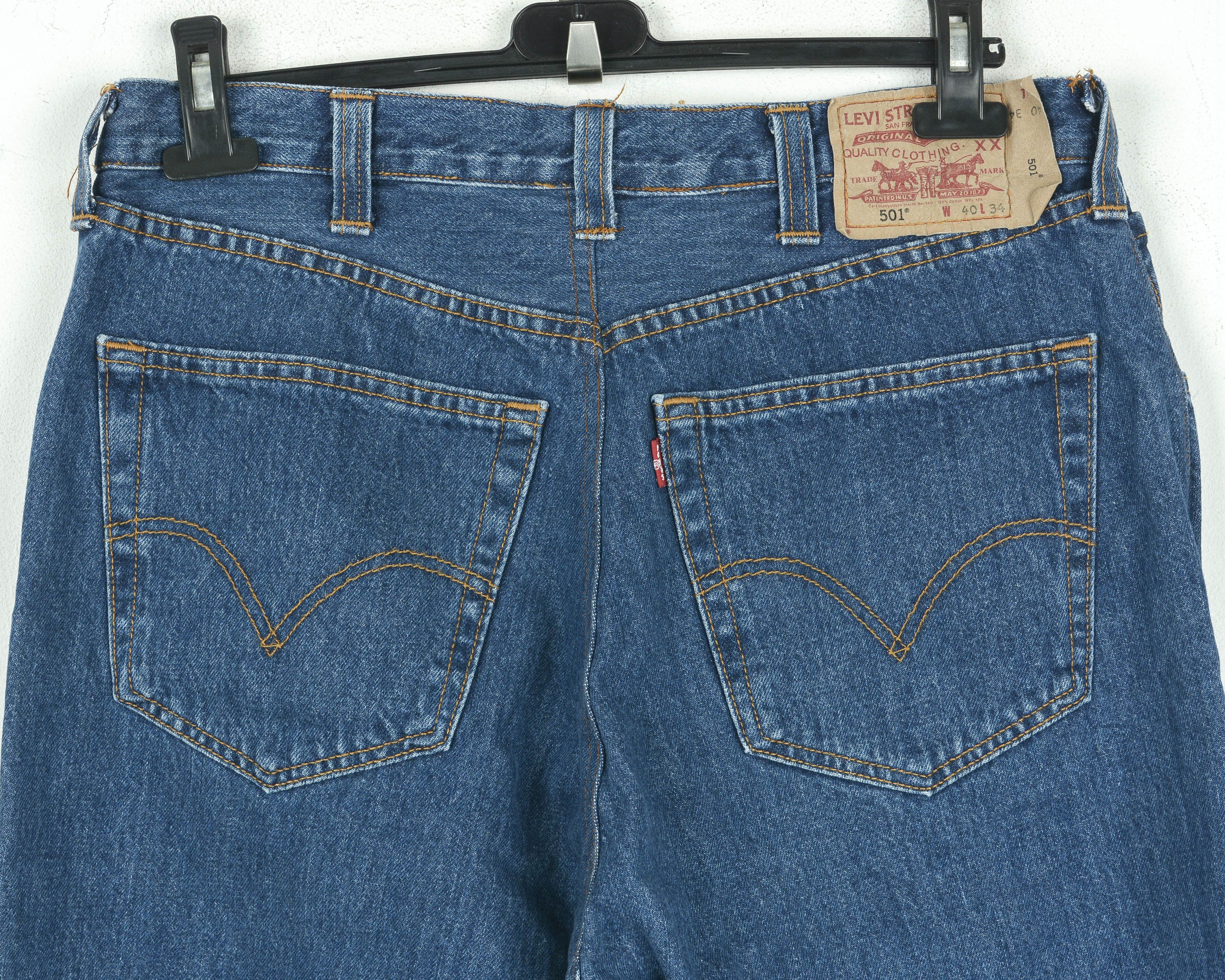 Levi's 501 Mens W34 L34 Regular Straight Jeans Denim Pants Trousers Size US 34 / EU 50 - 9 Thumbnail