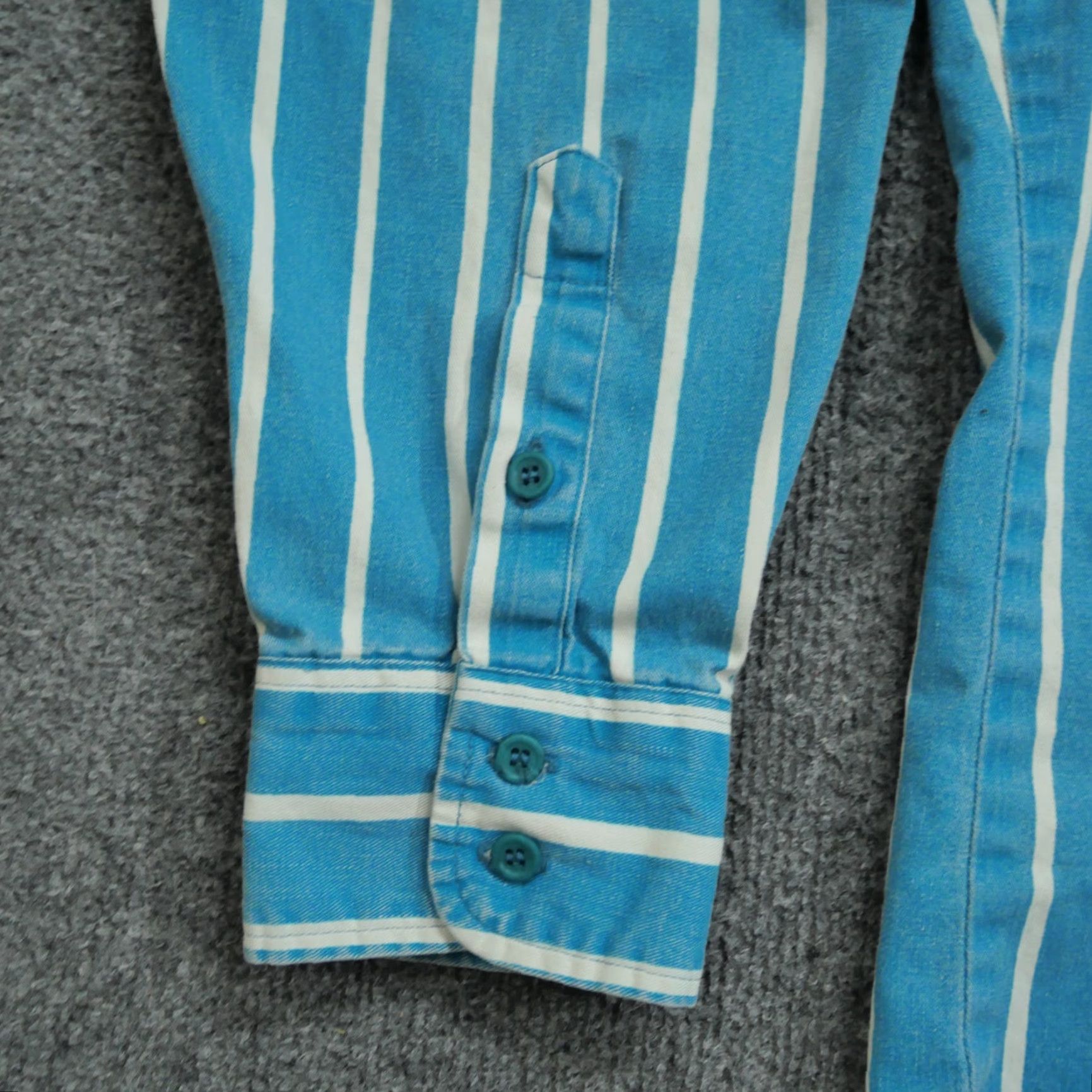 Wrangler VINTAGE Wrangler Shirt Mens 2XL Blue 90s Western Striped Button-Up Canvas Long Sleeve Pockets Size US XXL / EU 58 / 5 - 5 Thumbnail