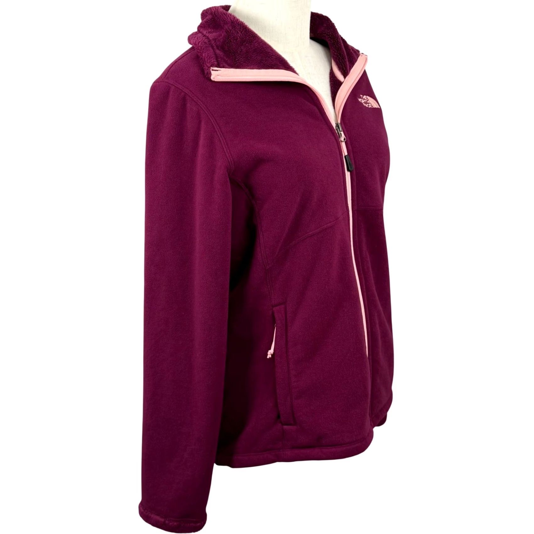 The North Face The North Face Morninglory M Full Zip Ultra Soft Fleece Jacket C708 Berry Purple / Pink Solid Zip Women's M EUC Size M / US 6-8 / IT 42-44 - 4 Thumbnail