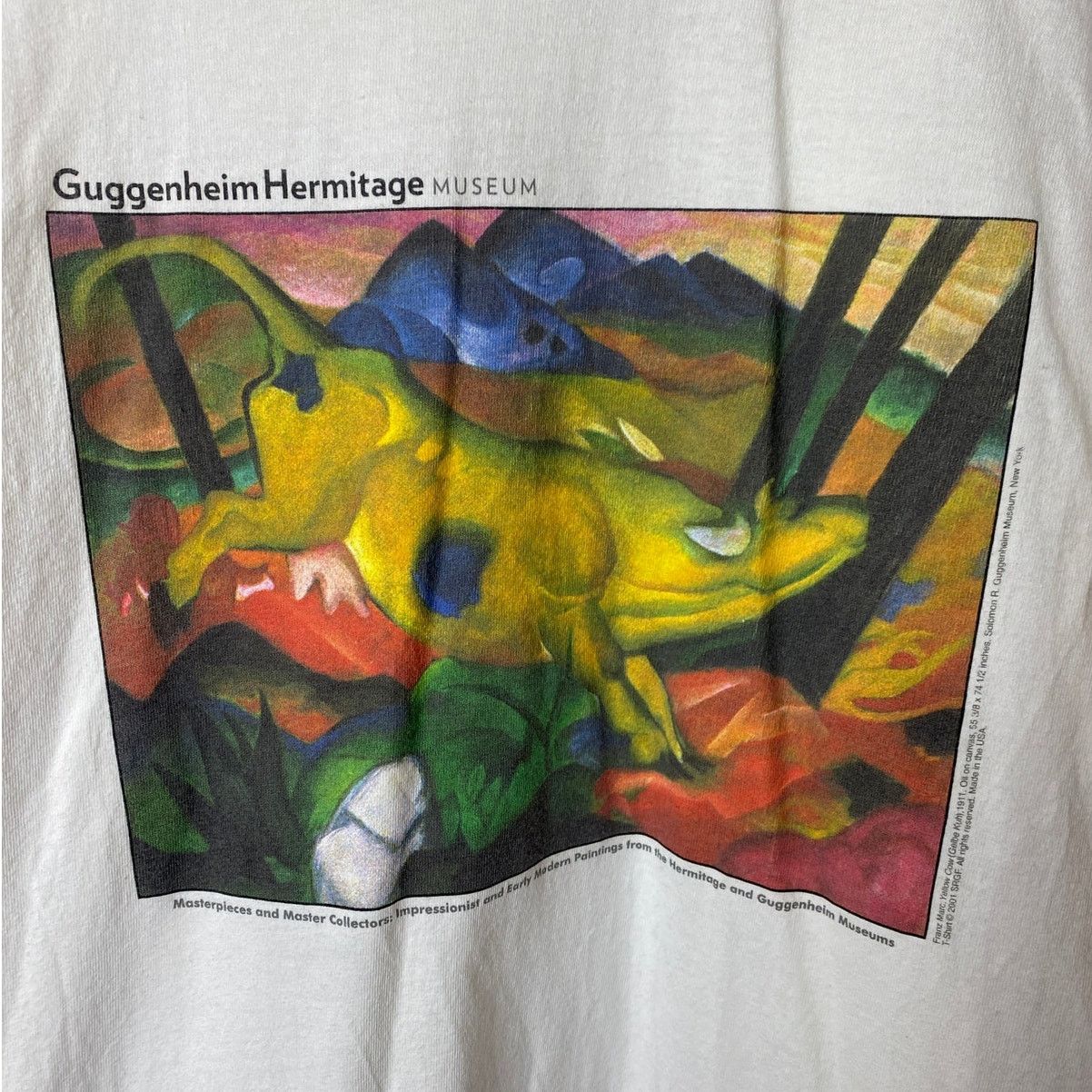 Vintage Vintage Franz Marc. "Yellow Cow" Art Tee Guggenheim Museum L Size US L / EU 52-54 / 3 - 2 Thumbnail