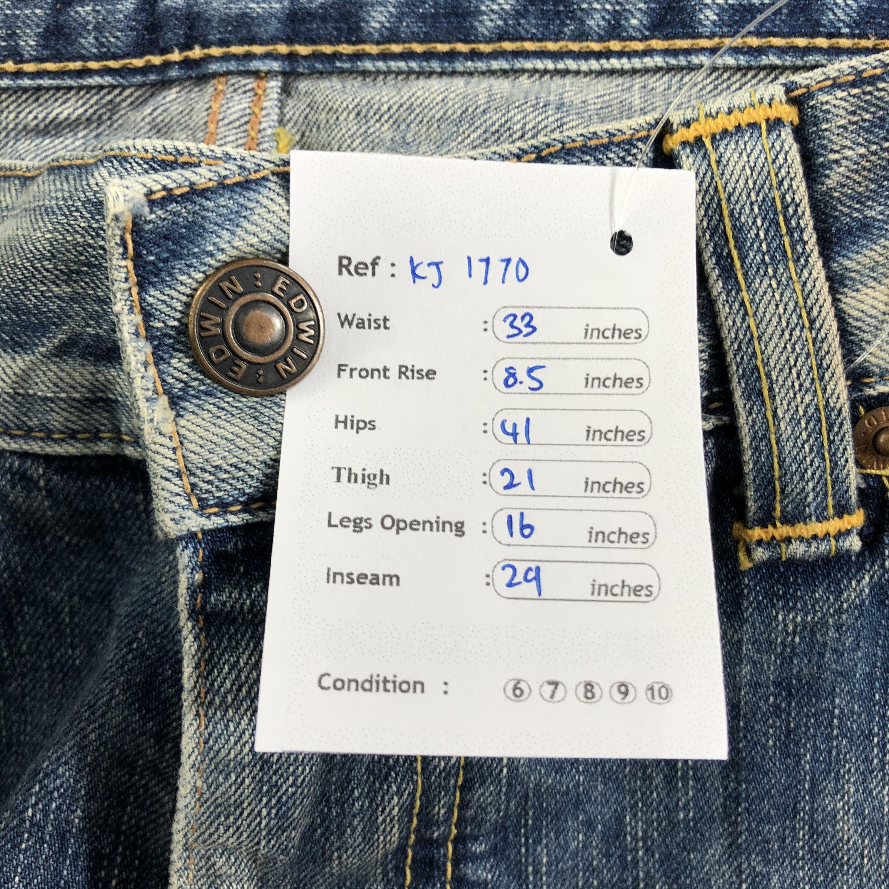Edwin Vintage Edwin Jeans Distressed Spike Denim KJ1770 Size US 31 - 11 Thumbnail