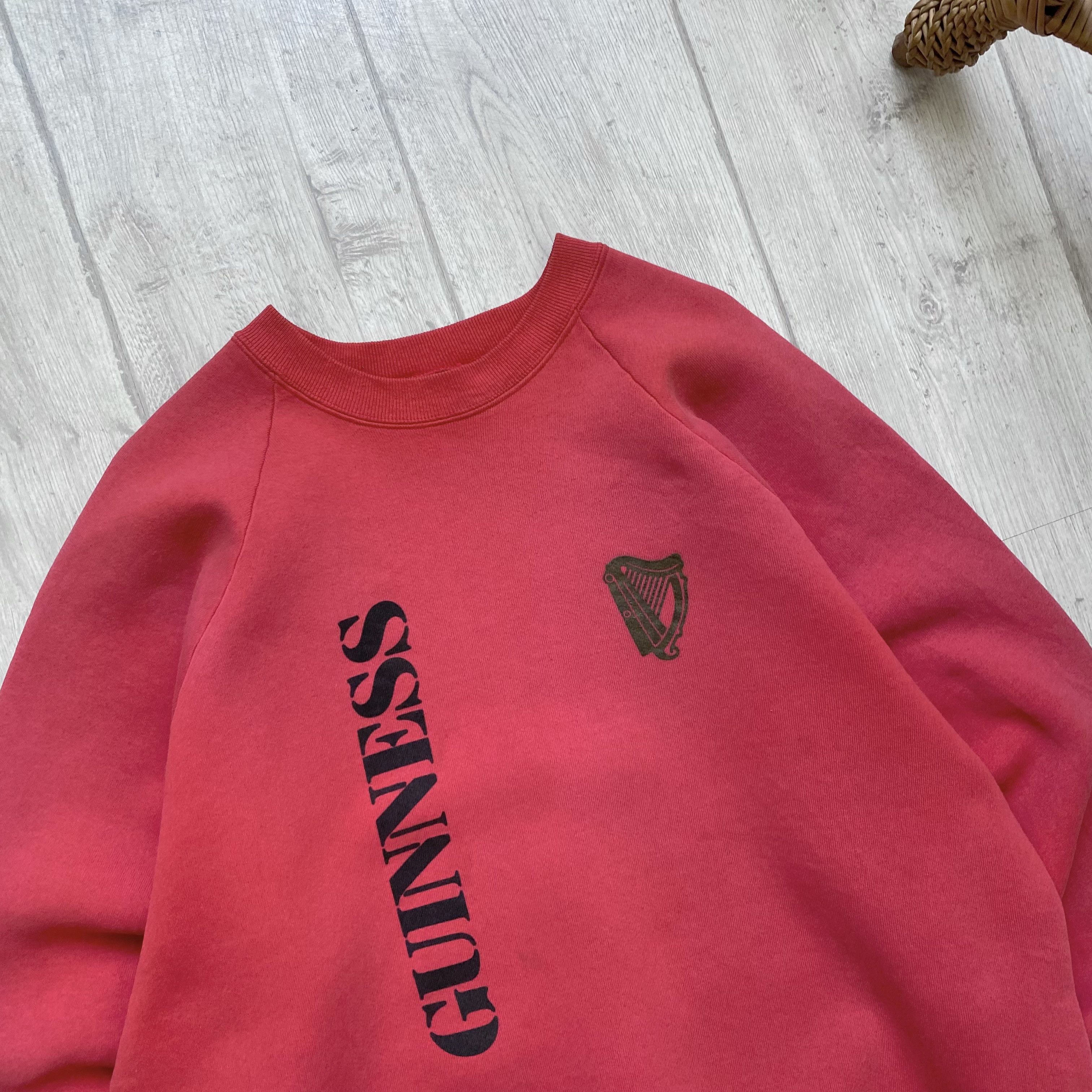 Budweiser 🍺Vintage 80s Ginness Promo Sweatshirt Sun Faded Ireland Size US L / EU 52-54 / 3 - 2 Thumbnail