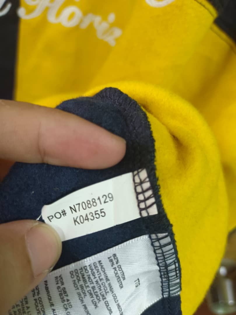 Nautica NAUTICA Navy Yellow 1983 Coastal Horizon Half Zip Sweatshirt Size US XL / EU 56 / 4 - 11 Thumbnail