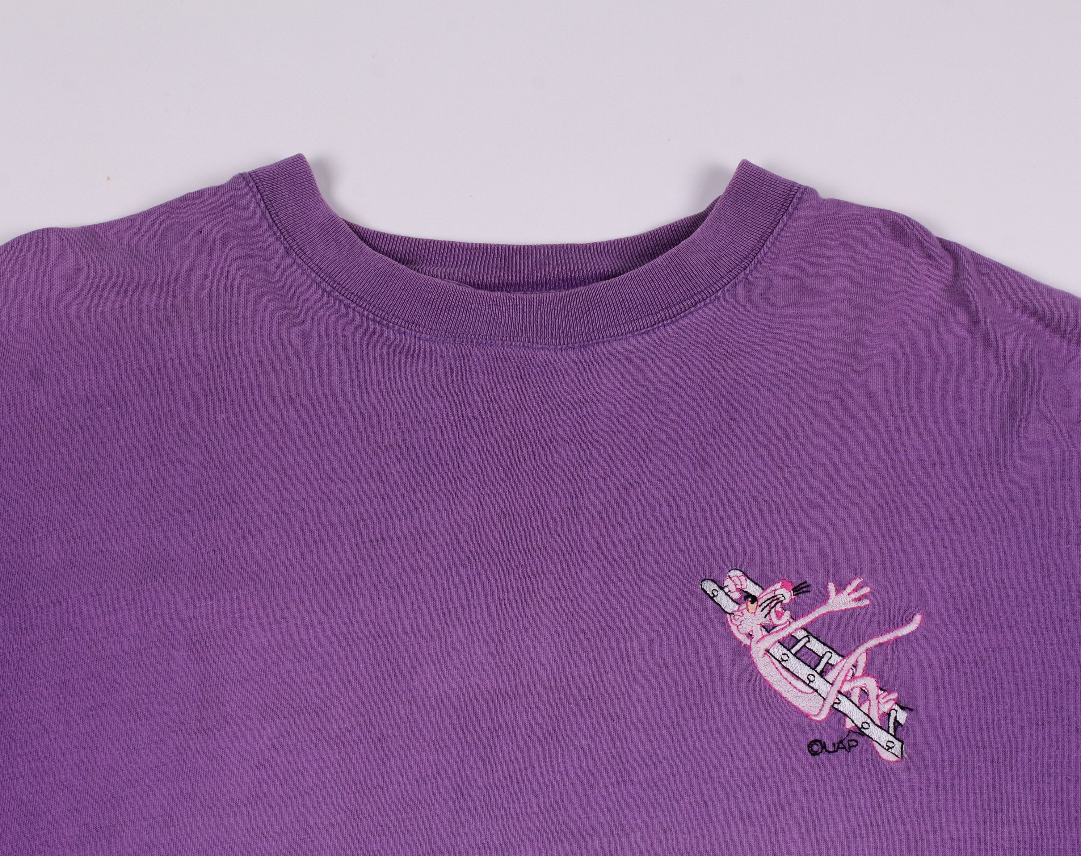Cartoon Network Vintage 90's Pink Panther Faded Purple Tee Size US XL / EU 56 / 4 - 2 Thumbnail