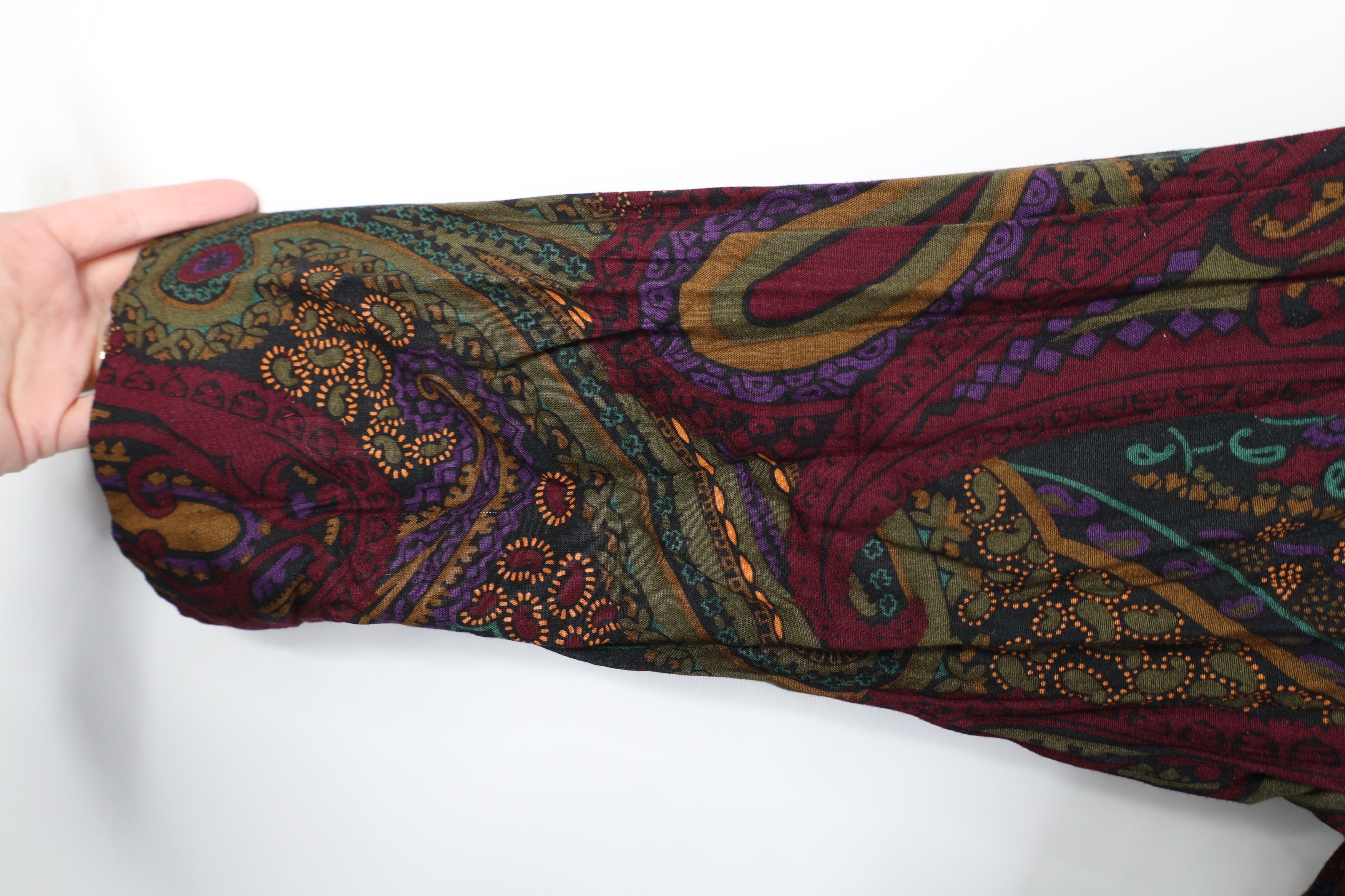 Vintage Vintage 90s Streetwear Gabardine Paisley Blazer Jacket USA Size 3XL / US 20-22 - 6 Thumbnail