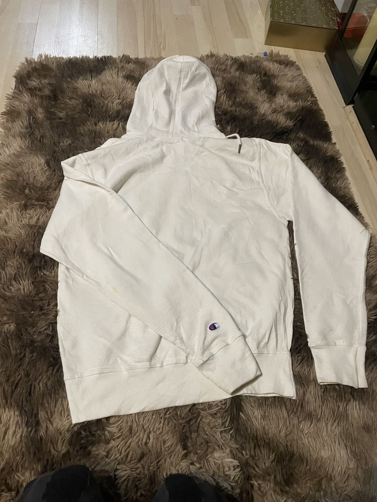 Champion Plain White Champion Hoodie Size US M / EU 48-50 / 2 - 2 Thumbnail
