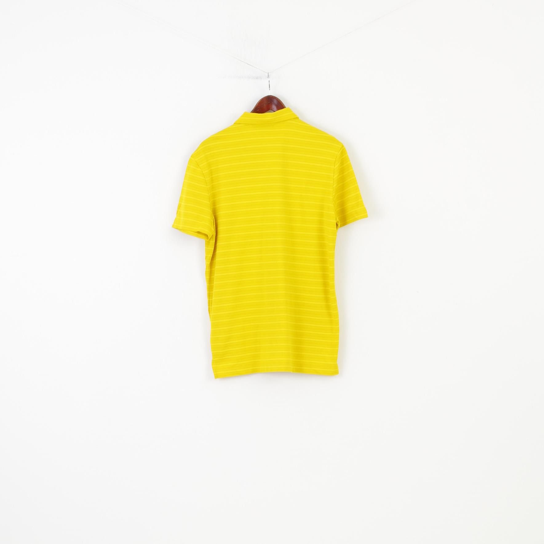 Vintage Chervo Men 50 L Polo Shirt Yellow Polyamid 10477 Size US L / EU 52-54 / 3 - 7 Thumbnail