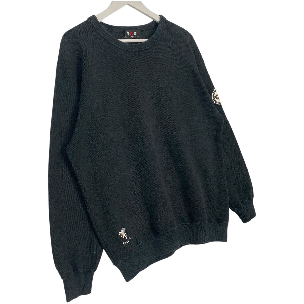 Vintage Vintage Vans Embroidered Sweatshirt Crewneck Black Size L Size US L / EU 52-54 / 3 - 3 Thumbnail