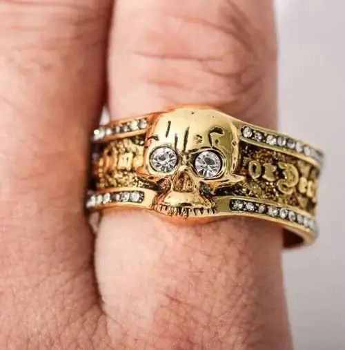Japanese Brand Skull Punk men's ring new style Size ONE SIZE - 4 Thumbnail