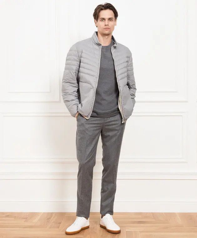 Brunello Cucinelli o1w1db10225 Down Jacket in Grey Size US XXL / EU 58 / 5 - 4 Thumbnail