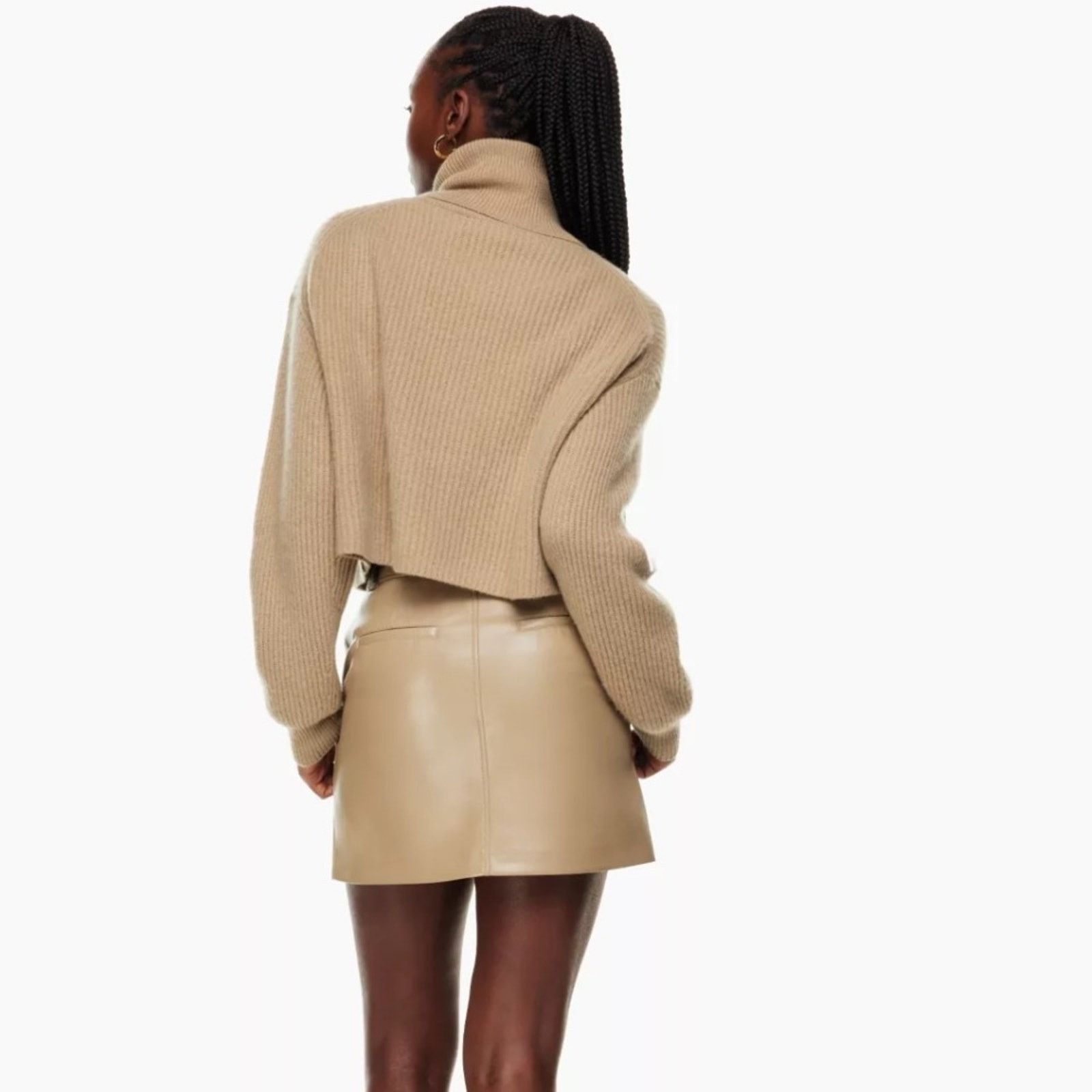 Aritzia Aritzia Babaton Guell Wool Turtleneck Cropped Sweater XS Size XS / US 0-2 / IT 36-38 - 2 Thumbnail