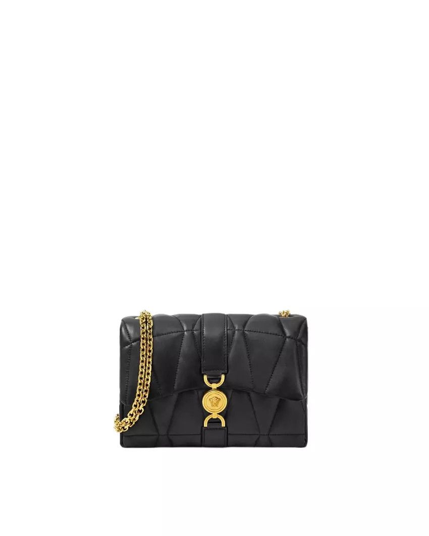 Versace VERSACE Kleio Black Quilted Leather Shoulder Bag AUTH. Size ONE SIZE - 1 Thumbnail