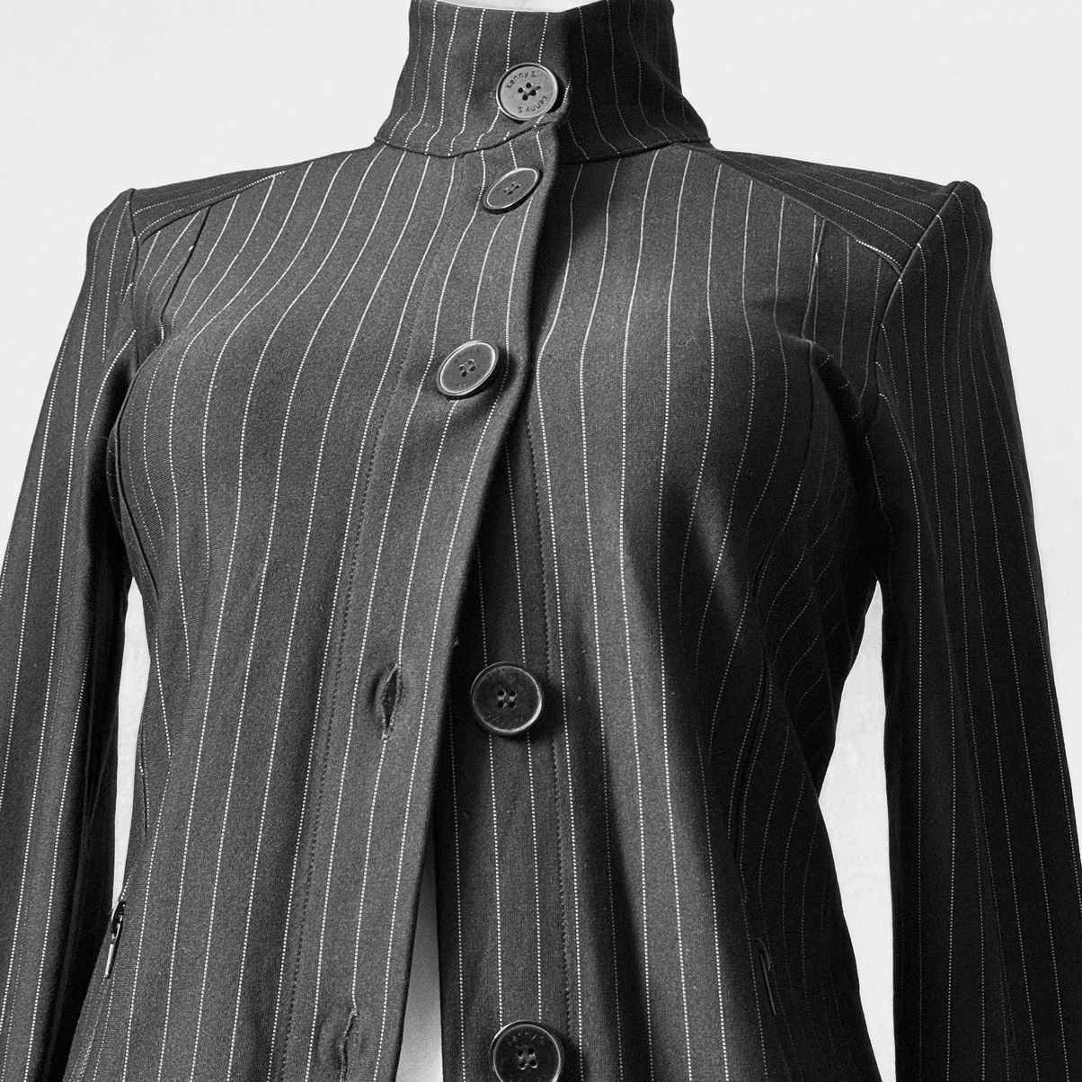 Vintage So unique long neck Avant - Garde draped jacket Size M / US 6-8 / IT 42-44 - 3 Thumbnail