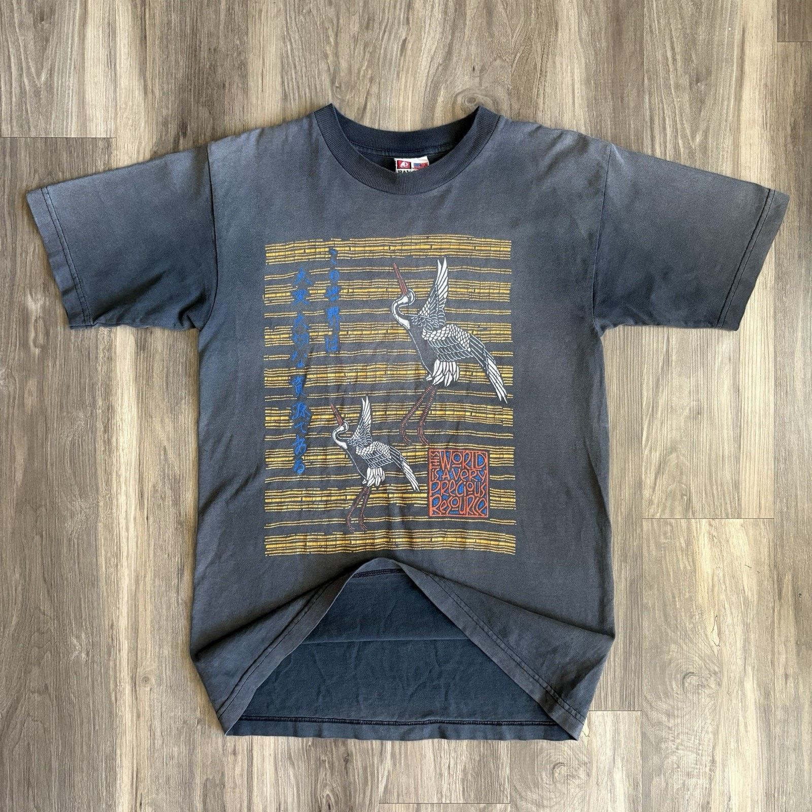 Vintage Vintage Japanese Art T-Shirt Size M Sun Faded Black Gradient Size US M / EU 48-50 / 2 - 1 Thumbnail