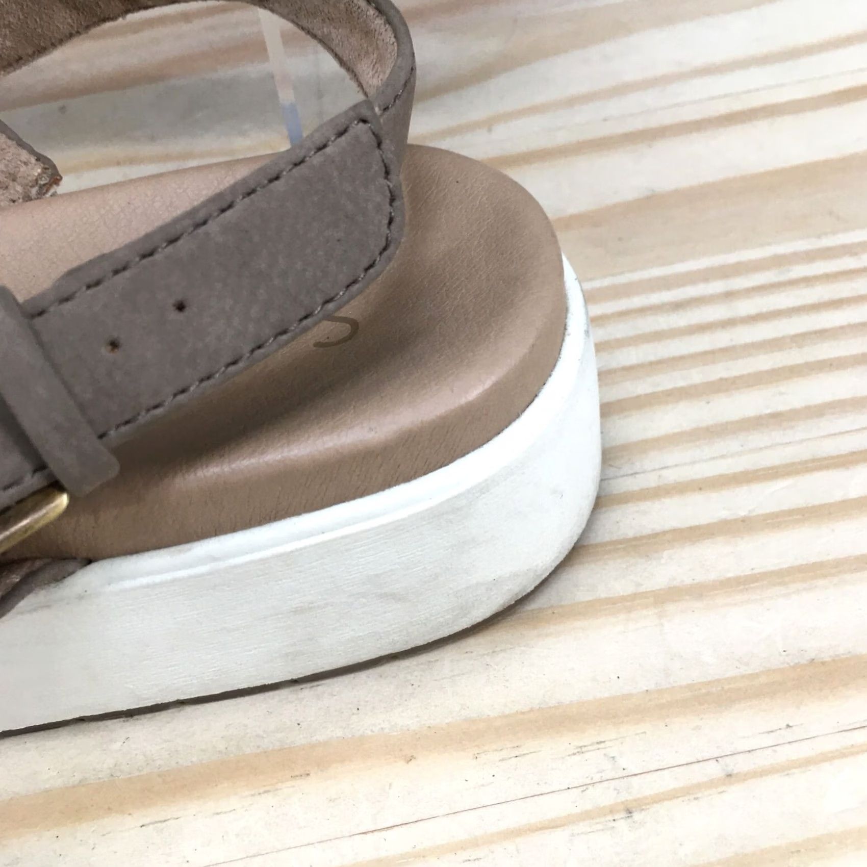 Vintage SOUL Naturalizer Sandal Womens 8.5 M Honor Wedge Cross Strap Slingback Brown Size US 9 / IT 39 - 3 Thumbnail