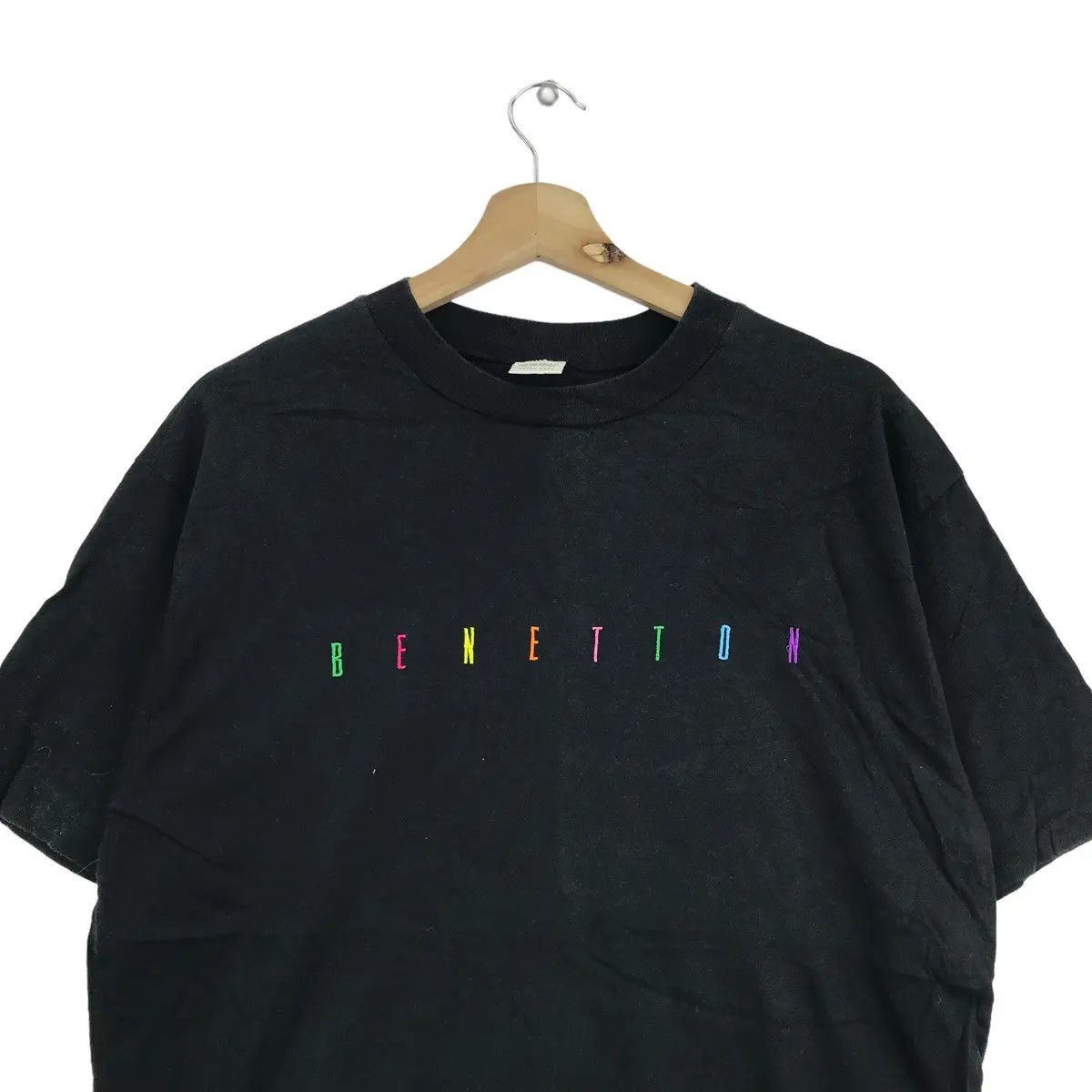 United Colors Of Benetton Vtg 90’ UNITED COLORS BENETTON Rainbow Tee Shirt Top Size US M / EU 48-50 / 2 - 2 Thumbnail