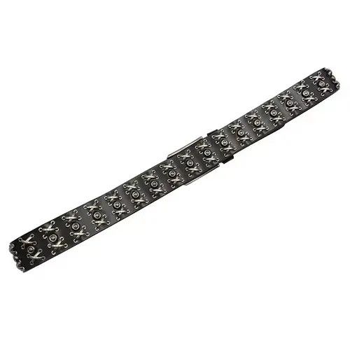 Japanese Brand Kinuka x Miyu The Barb Crook Rivet Cowskin Punk Gothic Belt Size ONE SIZE - 6 Thumbnail