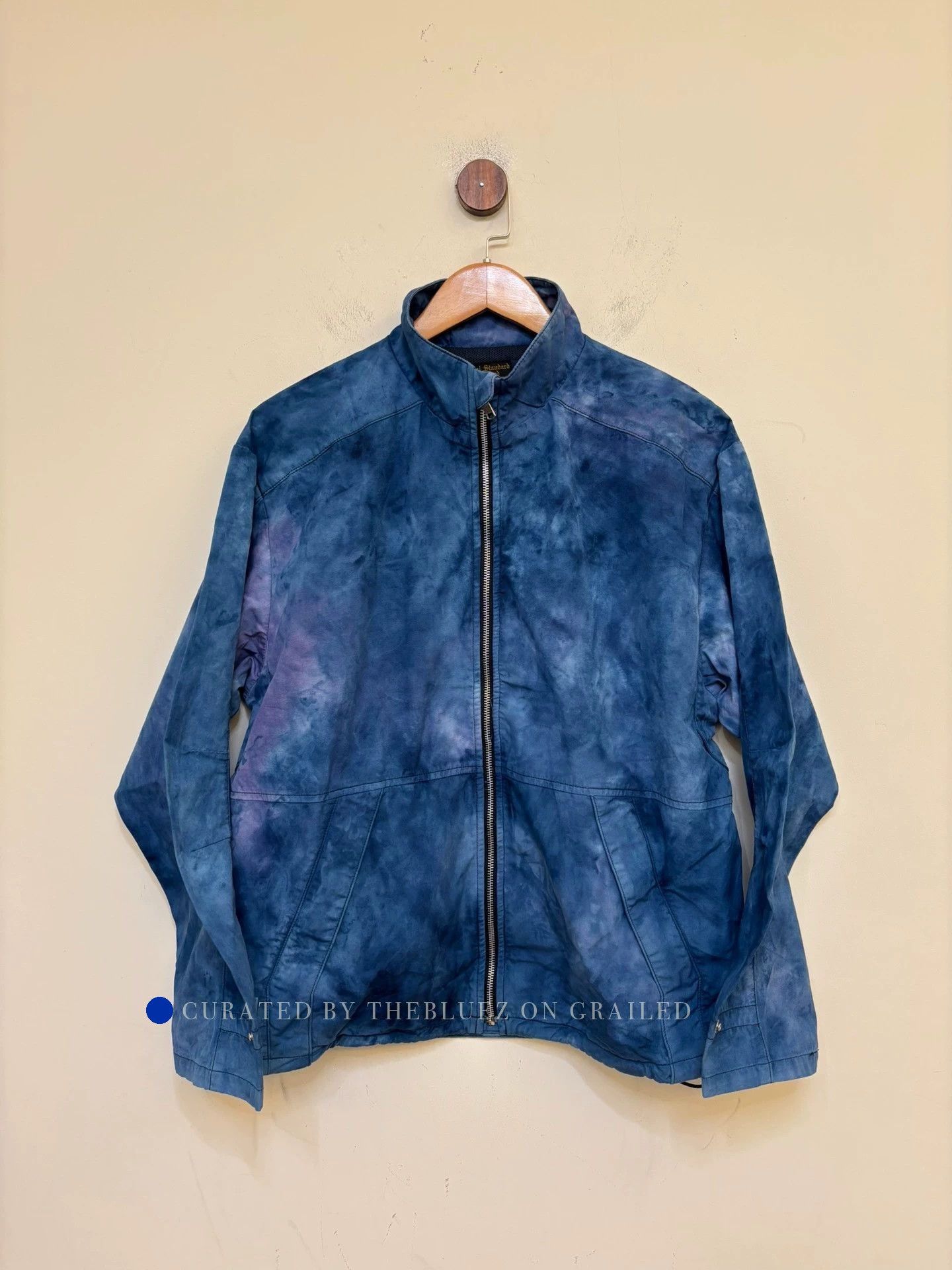 J.S. Homestead Blue Tie-Dye Zip-Front Light Jacket Size US M / EU 48-50 / 2 - 1 Thumbnail