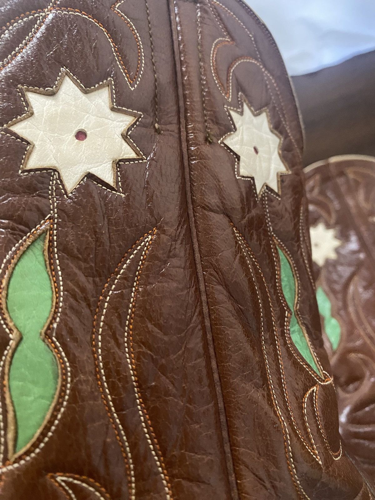 Justin Boots × Vintage VINTAGE 1940s H.J. Justin & Sons/Ft Worth TX/Boots Sz 5-6? Size US 5.5 / IT 35.5 - 9 Thumbnail