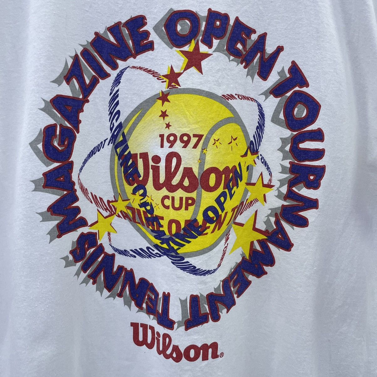 Vintage × Wilson 1997 Tennis Magazine Open Tournament Wilson Cup Promo Tee Size US L / EU 52-54 / 3 - 2 Thumbnail