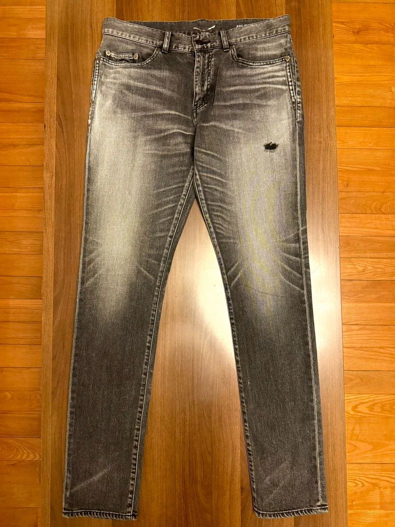 Saint Laurent Paris Saint Laurent Paris 19 FW smoky grey small destruction jea Size US 32 / EU 48 - 1 Thumbnail