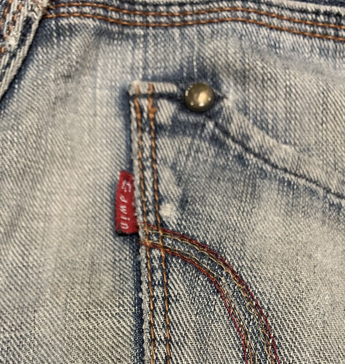 Edwin Vintage Edwin Curve Leg Jeans Distressed Size US 30 / EU 46 - 12 Thumbnail