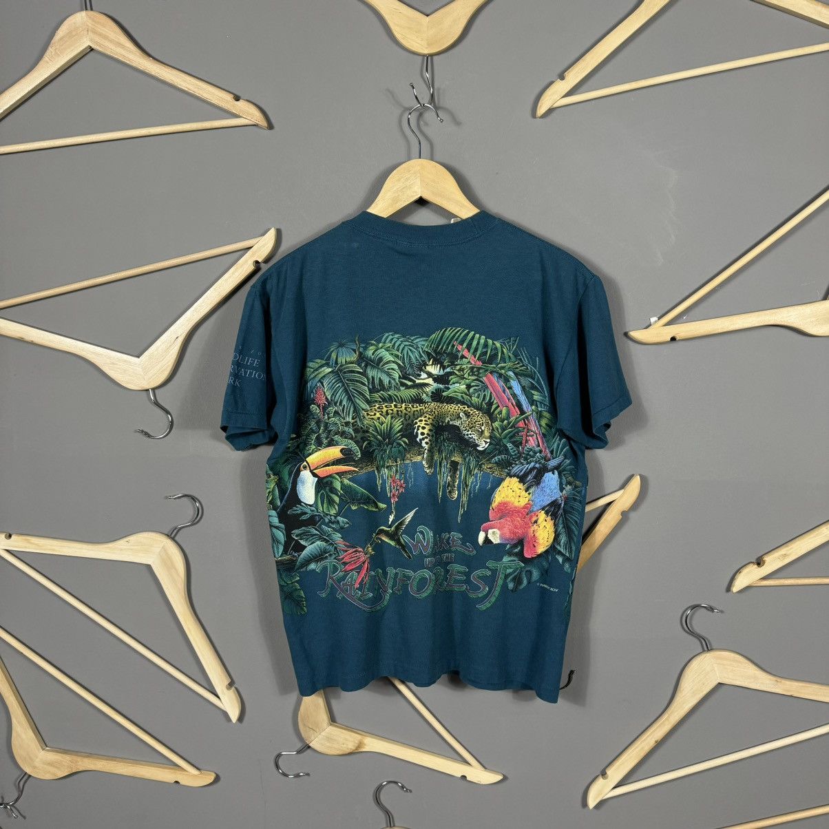Habitat × Vintage Vintage 90s Habitat Bronx Zoo Wake Up the Rainforest T-Shirt Size US S / EU 44-46 / 1 - 9 Thumbnail