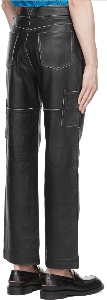 Andersson Bell Andersson Bell SSENSE Exclusive Black Leather Pants Size US 32 / EU 48 - 3 Thumbnail